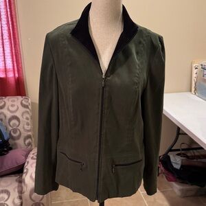 JM Collection Olive Utility Jacket